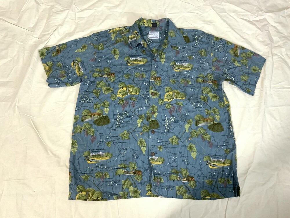 David Carey Shirt Mens sz Extra Large Sierra Foothills Winer California Vintage